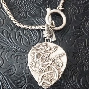 Necklace: Reversible, Dragon, Black Onyx